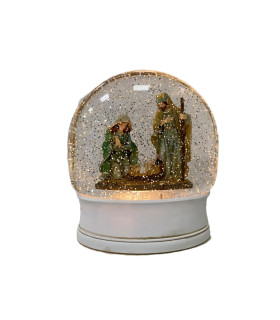 Adorno de Globo de Nieve con Pesebre 14 x 17 cm Alparamis
