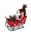 Adorno Trineo de Santa Musical con luz LED 60 cm Alparamis