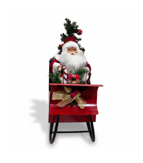 Adorno Trineo de Santa Musical con luz LED 60 cm Alparamis