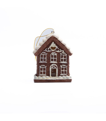 Adorno de Casita de Jengibre con Luz 10 cm Alparamis