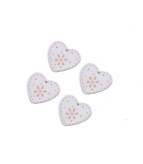 4 Broches Corazon Enchapado Alparamis