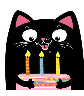 Servilletas Troqueladas 33 x 33 cm Silhouette Party Cat