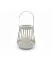 Farol Blanco 18 cm con Vela Pilar LED Alparamis