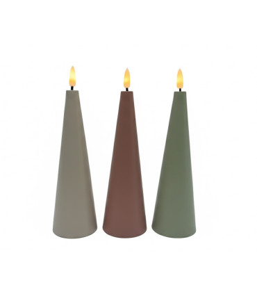 Vela Cónica LED Arena 17 cm Alparamis