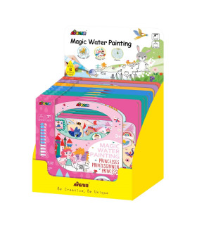 Kits de Pintura al Agua Mágica 9 Pz en 6 Diseños con Exhibidor Avenir