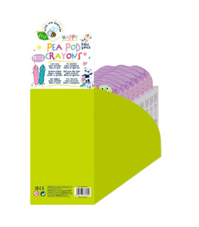 Crayones Happy Pea Pod Colores Pastel Haku Yoka x 12 con Exhibidor