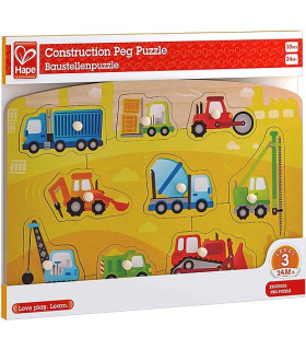 Puzzle 10 Piezas Vehiculos De Construccion Hape