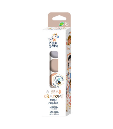 Crayones Bellota Cubo y Cuentas Haku Yoka x 6 20 Pz en 6 Diseños con Exhibidor