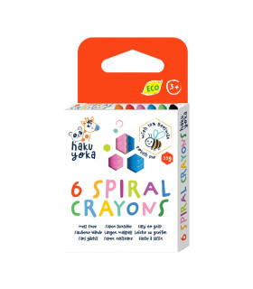 Crayones Spiral Haku Yoka 396 Pz en 4 Formatos con Exhibidor