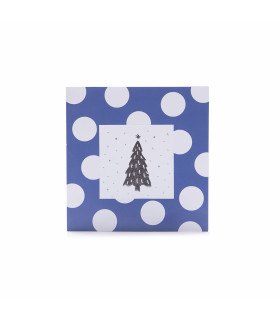 Tarjetas Stamping Rayas y Lunares Azules - PACK x 12