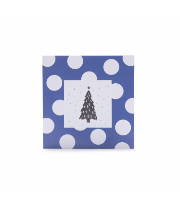 Tarjetas Stamping Rayas y Lunares Azules - PACK x 12