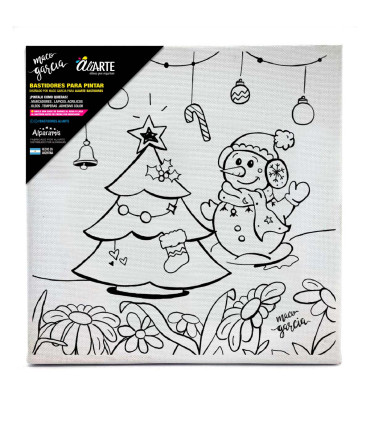Bastidor para Pintar Navidad por Maco García 20x20 cm