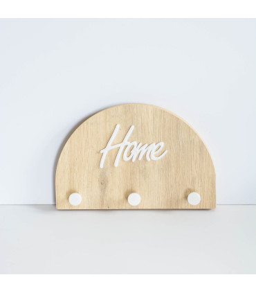 Perchero Porta Llave de Madera Arco Home Blanco