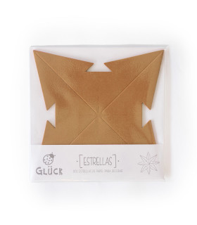 Estrella para Armar 19 cm Dorada x 2