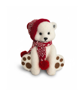 Adorno Oso Con Bufanda 18x22 cm Alparamis