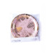 Plato de Cartón Rosa con Stamping Dorado Hojas x 8