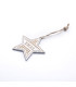 Adorno de Estrella Blanca de Madera 8 cm x 6 Alparamis