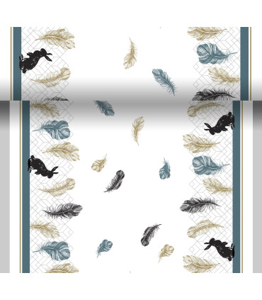 Camino de Mesa 480 x 40 cm Coloured Feathers