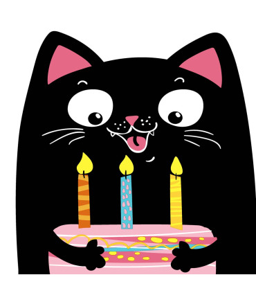 Servilletas Troqueladas 33 x 33 cm Silhouette Party Cat