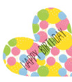 Servilletas Troqueladas 33 x 33 cm Silhouette Birthday Heart