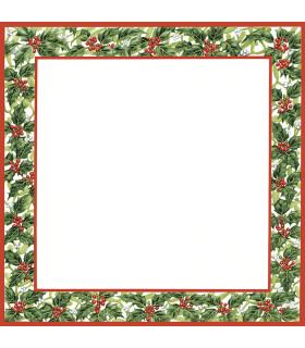 Mantel 80 x 80 cm Mistletoe And Ilex Xmas