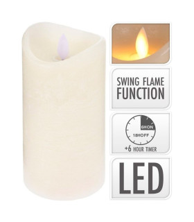 Vela LED a Batería Marfil 7.5 x 12.5 cm Alparamis
