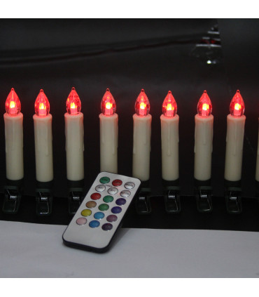 Set de 10 Velas LED con Funciones Color 6 cm Alparamis