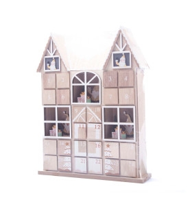 Calendario de Adviento de Madera con Luz LED 37 cm Alparamis