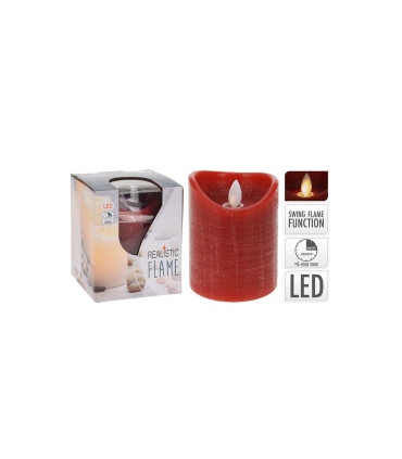 Vela LED a Batería Roja 7.5 x 10 cm Alparamis