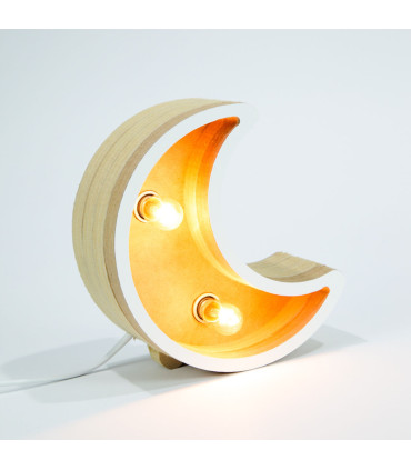 Lámpara Luna de Madera 15 cm