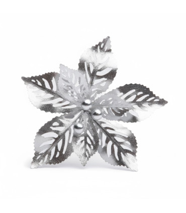 Adorno Estrella Federal Calada Plateada 15 cm Alparamis A24-4111