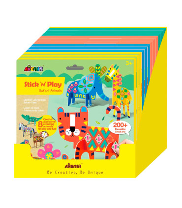 Kits Stick N Play 3D 12 Pz en 4 Diseños con Exhibidor Avenir