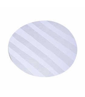 12 Paquetes De 10 Platos De Sitio Rayas Y Hojas Plateadas