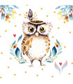 Servilletas 33 x 33 cm Flower Owl