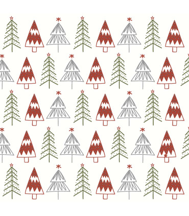 Servilletas 24 x 24 cm Fun Tree Red Xmas