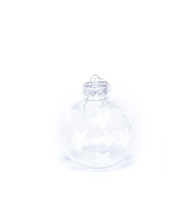 Bola Plástica Con Detalles Blancos 8 Cm  Alparamis