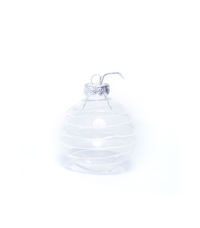 Bola Plástica Con Detalles Blancos 8 Cm  Alparamis