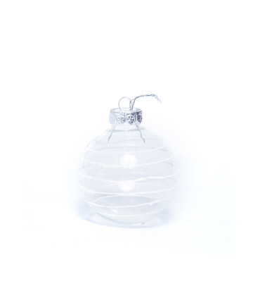 Bola Plástica Con Detalles Blancos 8 Cm  Alparamis