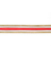 Cinta Samarian con Alambre Dorada y Roja 4 cm x 10 metros