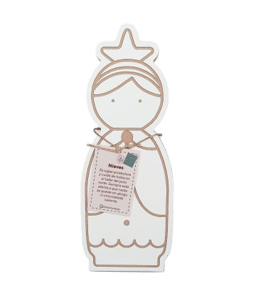 Adorno Navideño de Madera Nieves 22 cm