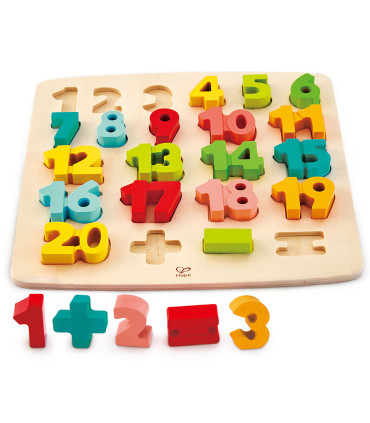 Rompecabezas Numérico y Matemático de Madera Hape
