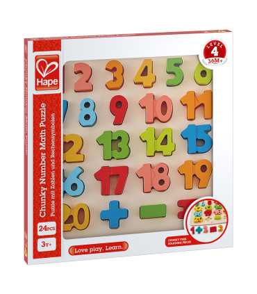 Rompecabezas Numérico y Matemático de Madera Hape