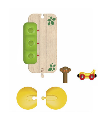 Tren y Vía de Monos Saltarines de Juguete Hape