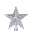 Estrella Punta de Árbol Plateada 19 cm Alparamis