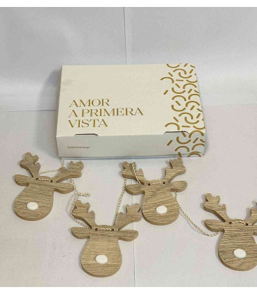 Guirnalda de Renos de Madera