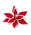 Adorno Estrella Federal Roja Borde Blanco 30 cm Alparamis A24-3804