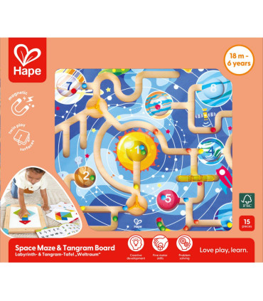 Laberinto Espacial y Tablero de Tangram Hape