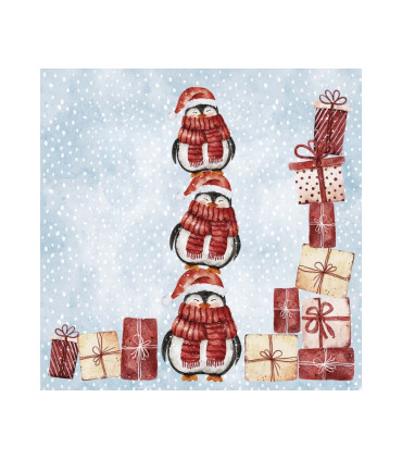 Servilletas 24 x 24 cm Santa Helpers Xmas