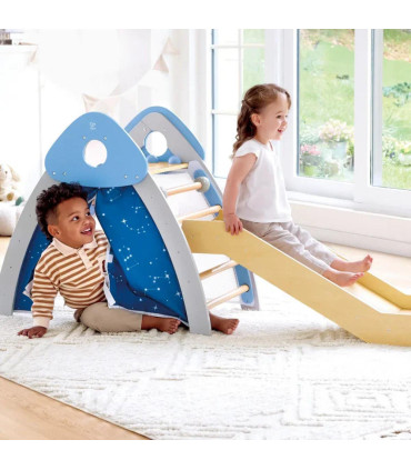 Set 4 en 1 Trepadora y Tobogán Hape