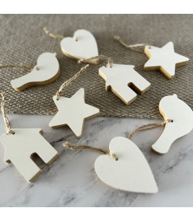 Adornos de Figuras de Madera Colgantes 9 cm x 8